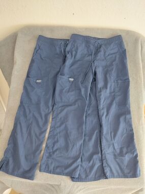 Lot of 2 Cherokee Workwear Professionals Navy Blue Scrub Pants Petite Small
